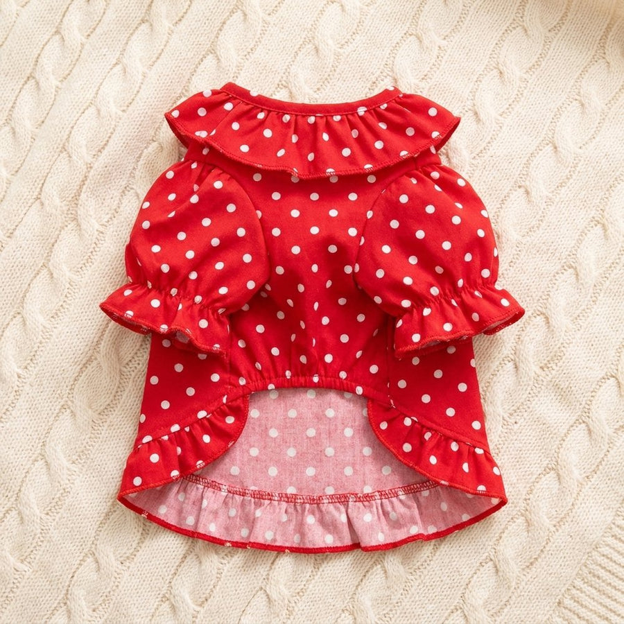 Polka Dot Ruffle Dress for Dogs & Cats