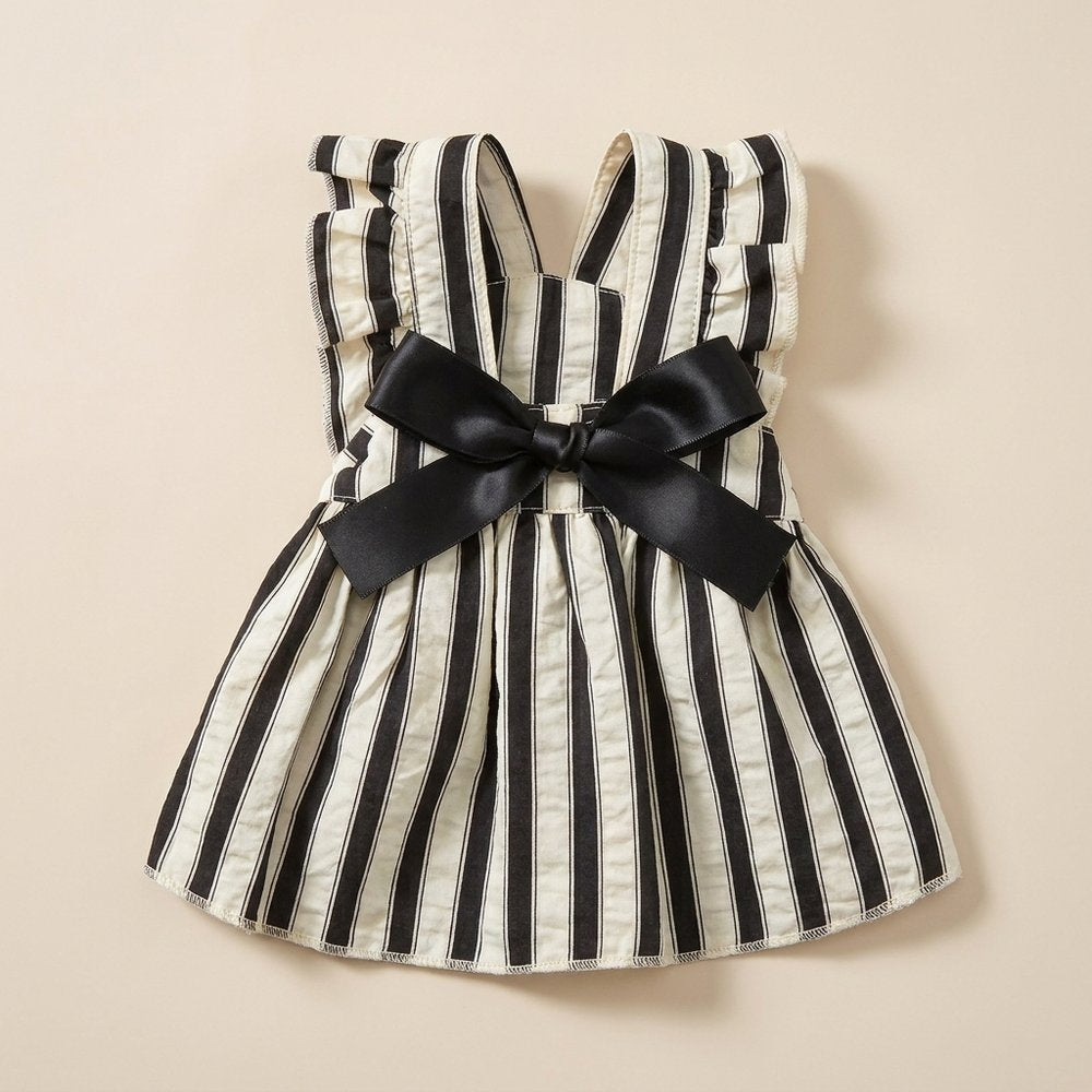 Striped Bow Party Dress for Dogs