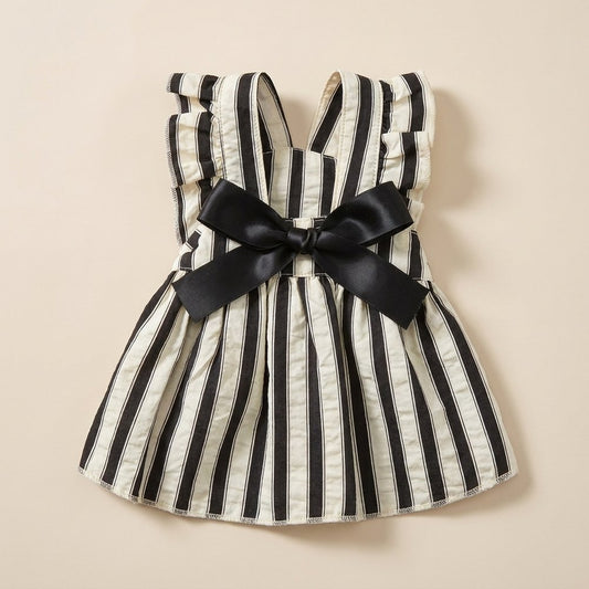Striped Bow Party Dress for Dogs