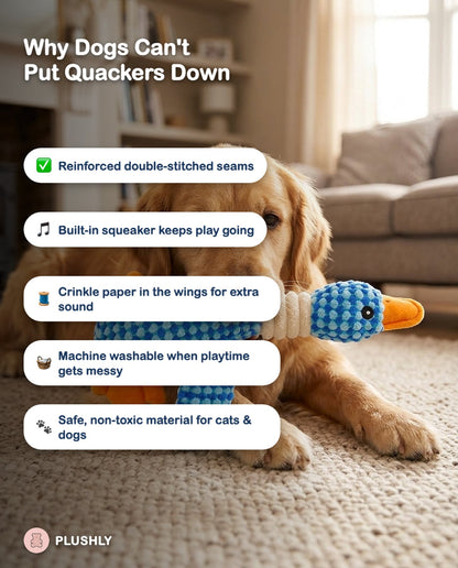 Quackers the Tough-Chew Duck Plush