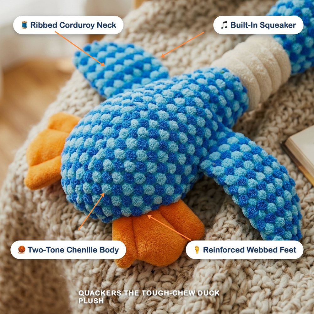 Quackers the Tough-Chew Duck Plush
