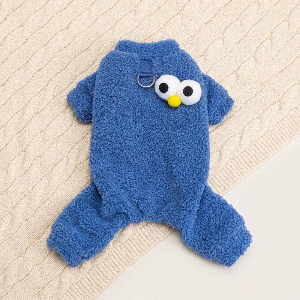 Big-Eyes Sherpa Fleece Jumpsuit for Dogs