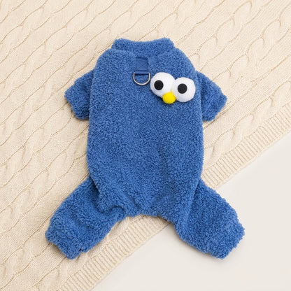 Big-Eyes Sherpa Fleece Jumpsuit for Dogs