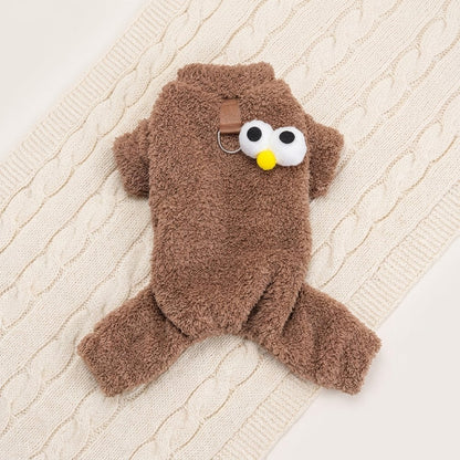 Big-Eyes Sherpa Fleece Jumpsuit for Dogs