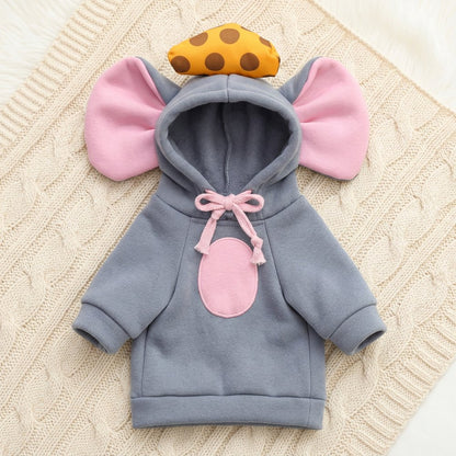 Cheese Hat Mouse Cosplay Hoodie for Dogs