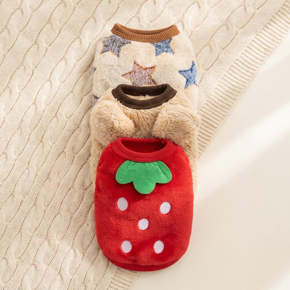 Cozy Critter Flannel Puffer Vest for Dogs