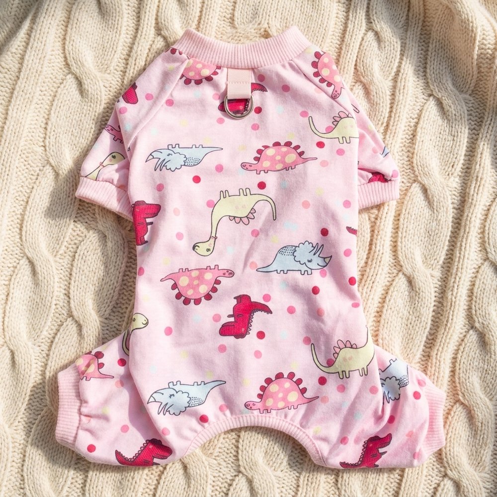 Dino Print Stretch Pajamas for Dogs