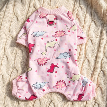 Dino Print Stretch Pajamas for Dogs