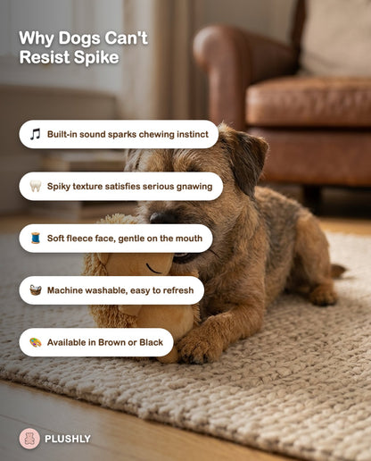 Spike the Squeaky Hedgehog Plush
