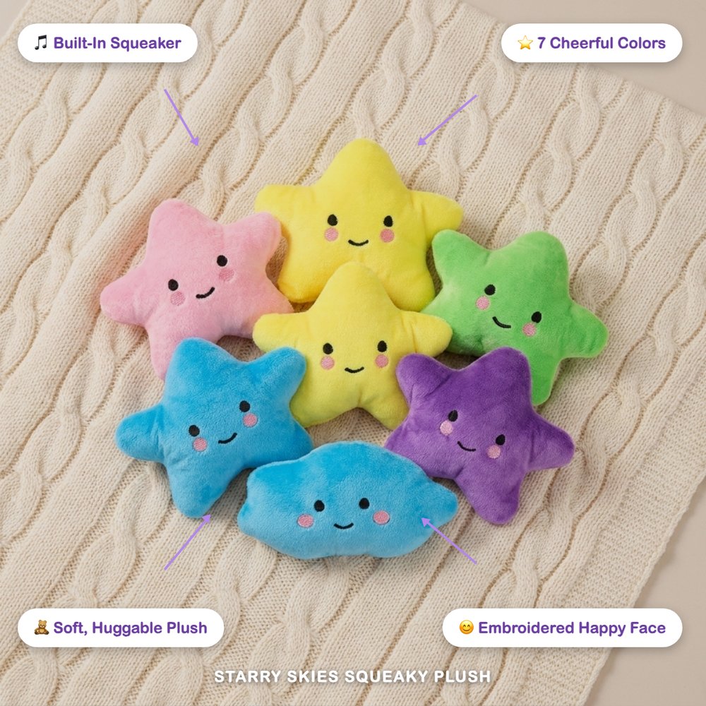 Starry Skies Squeaky Plush