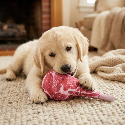 Realistic Steak Squeaky Chew Toy for Dogs