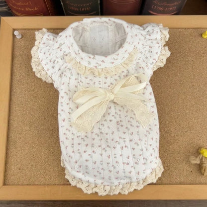 Ditsy Floral Lace Ruffle Dress