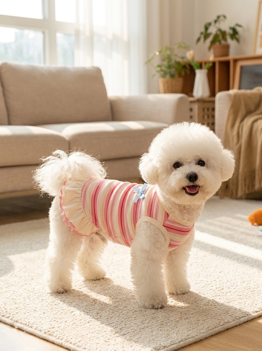 Striped Ribbed Sundress for Dogs