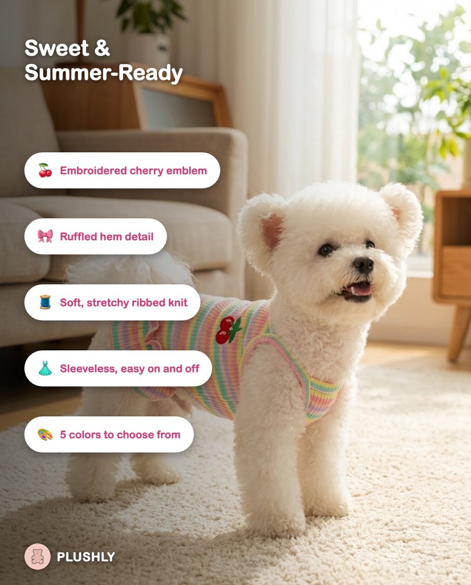 Rainbow Striped Lace Sundress for Dogs & Cats