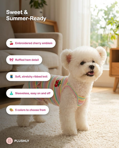 Rainbow Striped Lace Sundress for Dogs & Cats