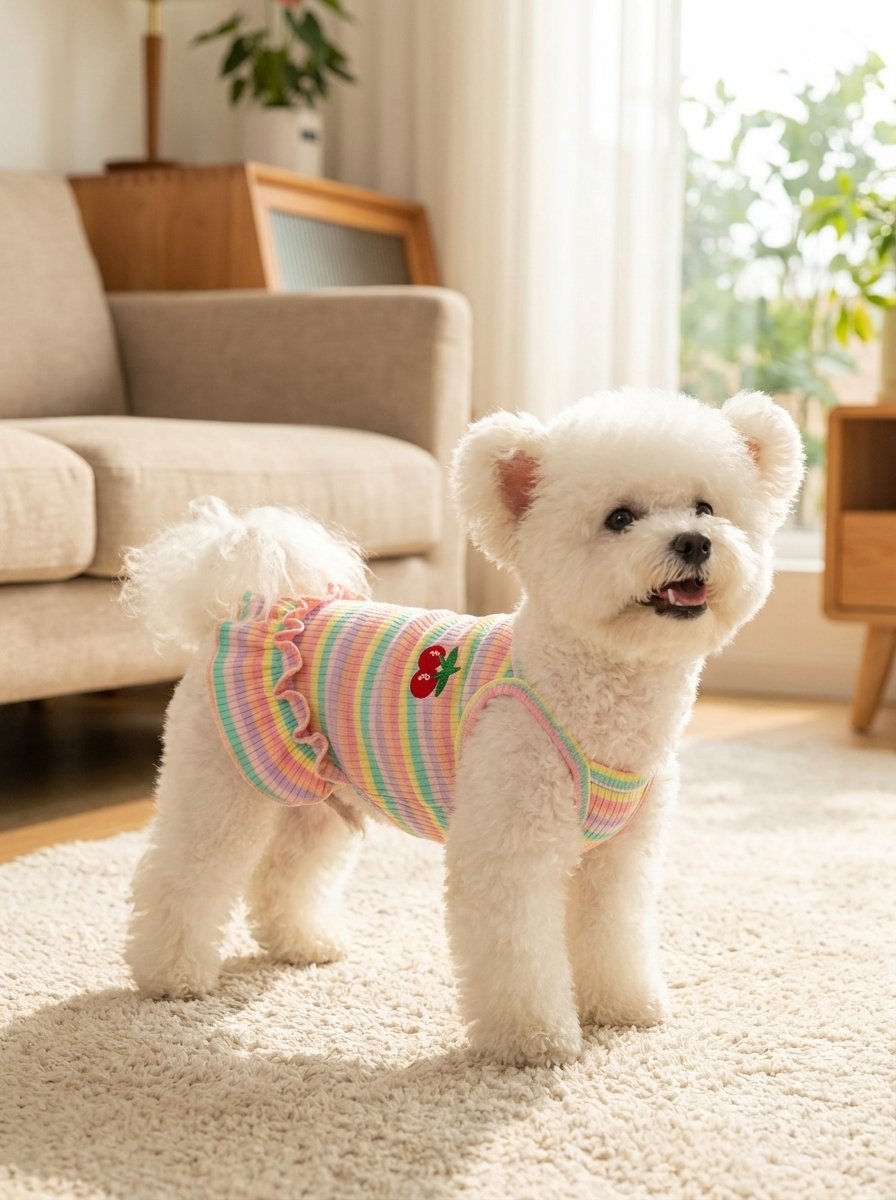 Rainbow Striped Lace Sundress for Dogs & Cats