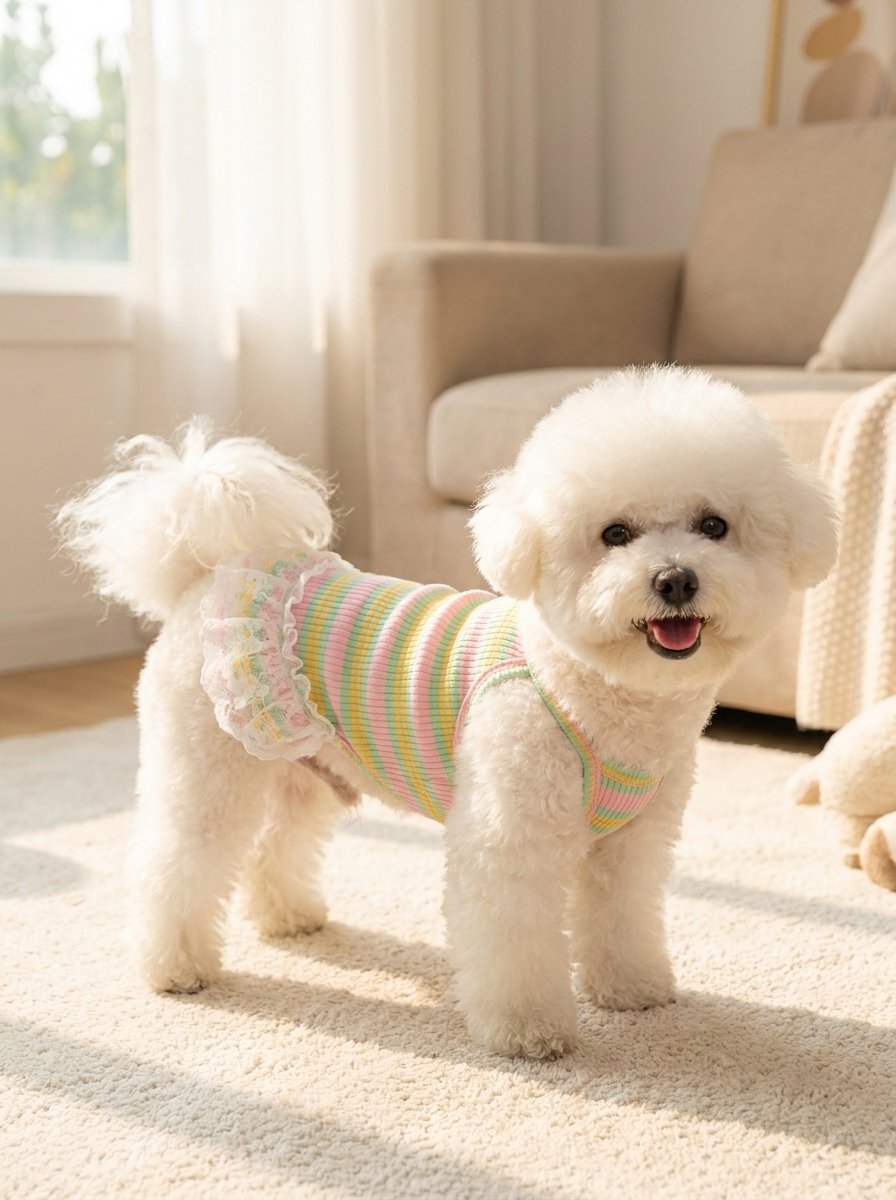 Rainbow Striped Lace Sundress for Dogs & Cats
