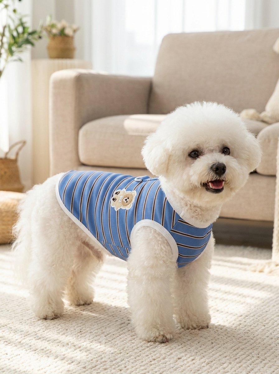 Striped Teddy Bear Cooling Vest for Dogs