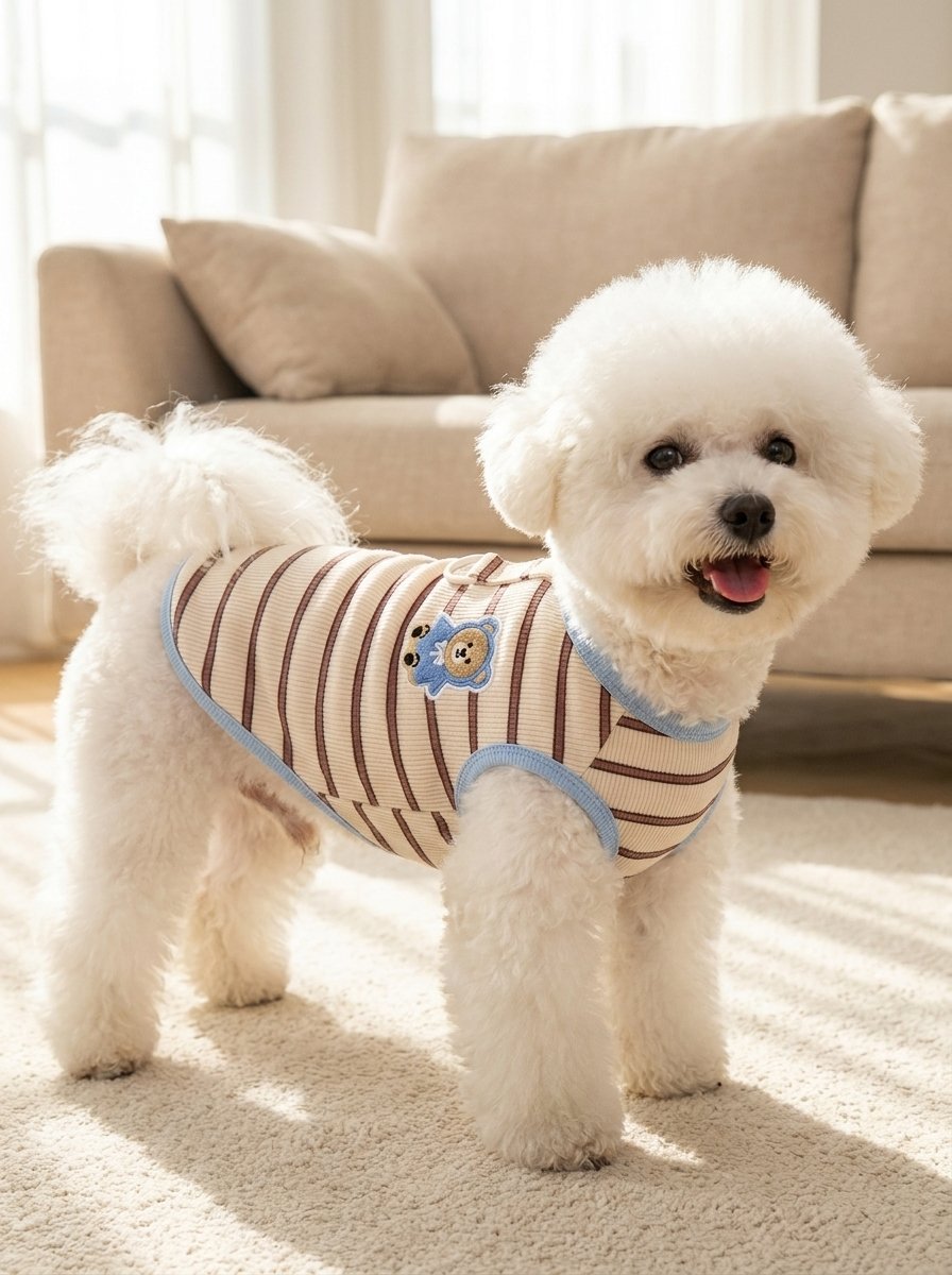 Striped Teddy Bear Cooling Vest for Dogs