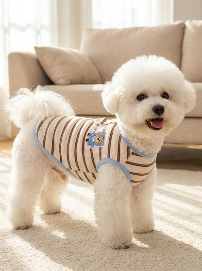 Striped Teddy Bear Cooling Vest for Dogs