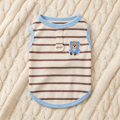Striped Teddy Bear Cooling Vest for Dogs