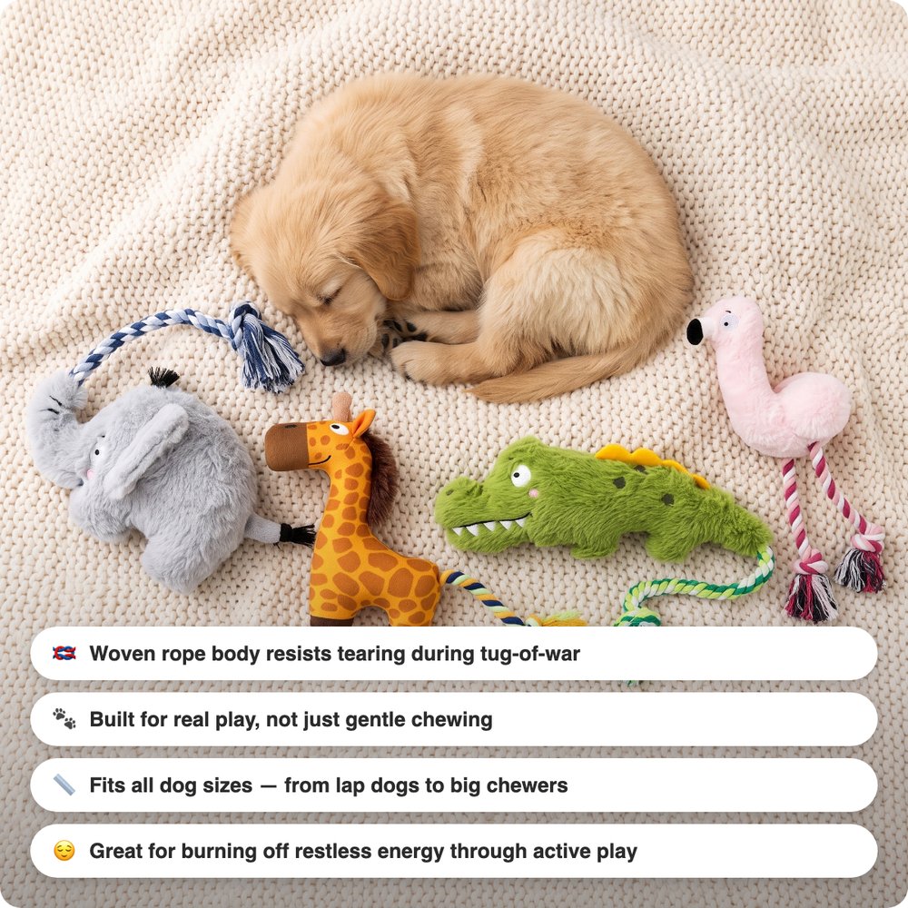 Tuff Weave Rope Plush Dog Toy