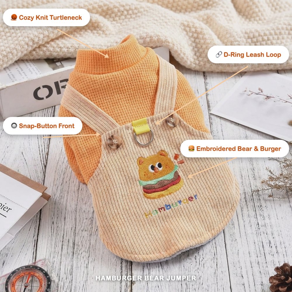 Hamburger Bear Jumper Dress