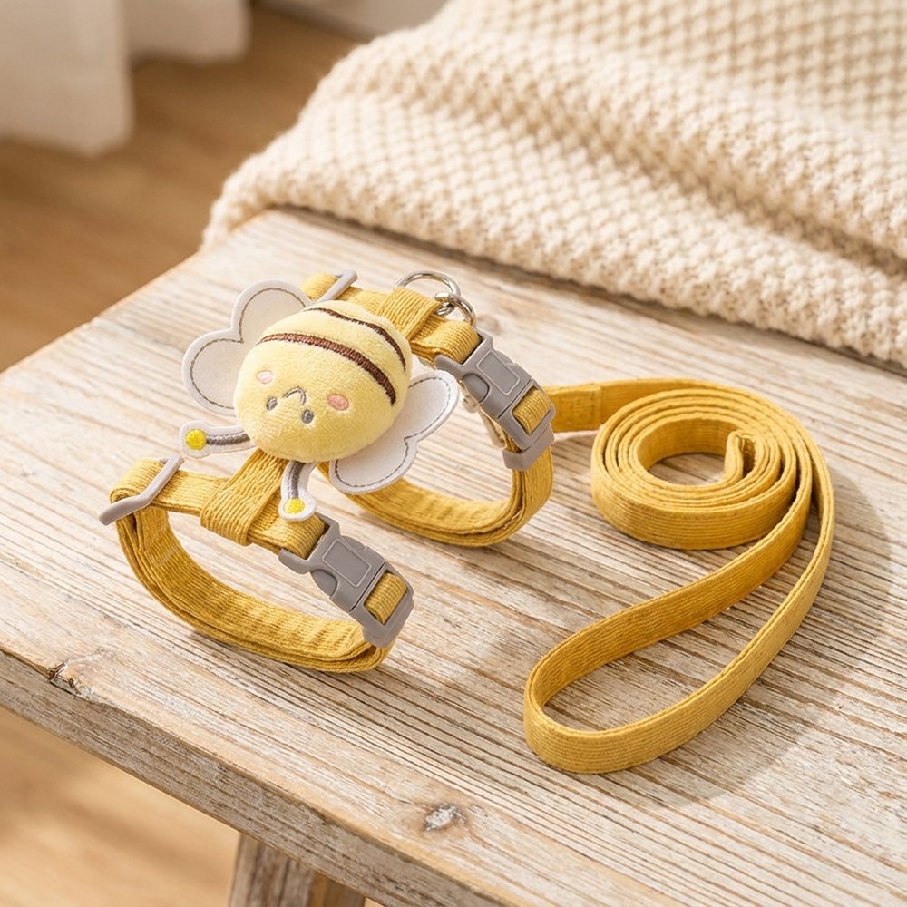 Adjustable Bee Cat Harness & Leash Set